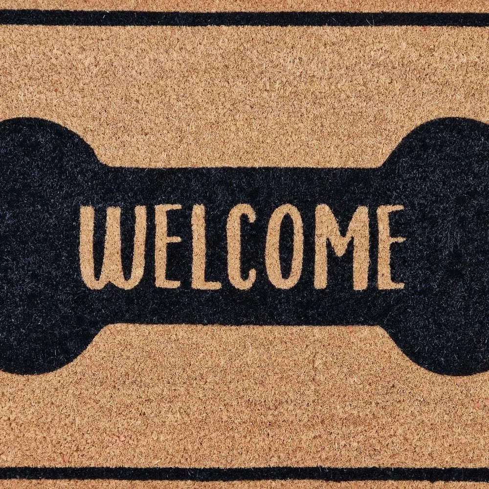 J.Elliot Home Dog Welcome 45x75cm Door Mat Floor Rug PVC Backed Coir Rectangle