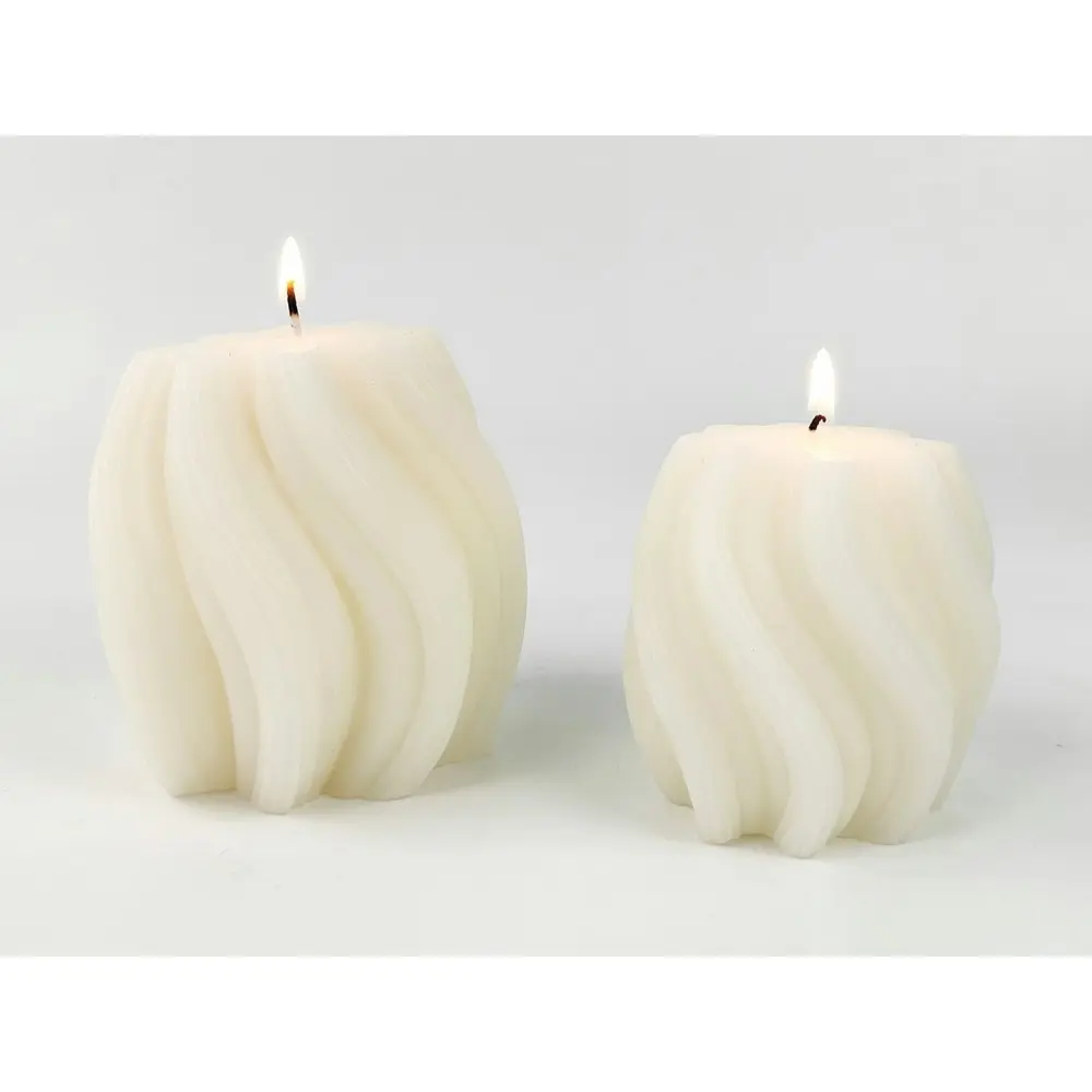 Urban Swirl 10cm Vanilla Scented Candle Home Fragrance Room Tabletop Decor Cream