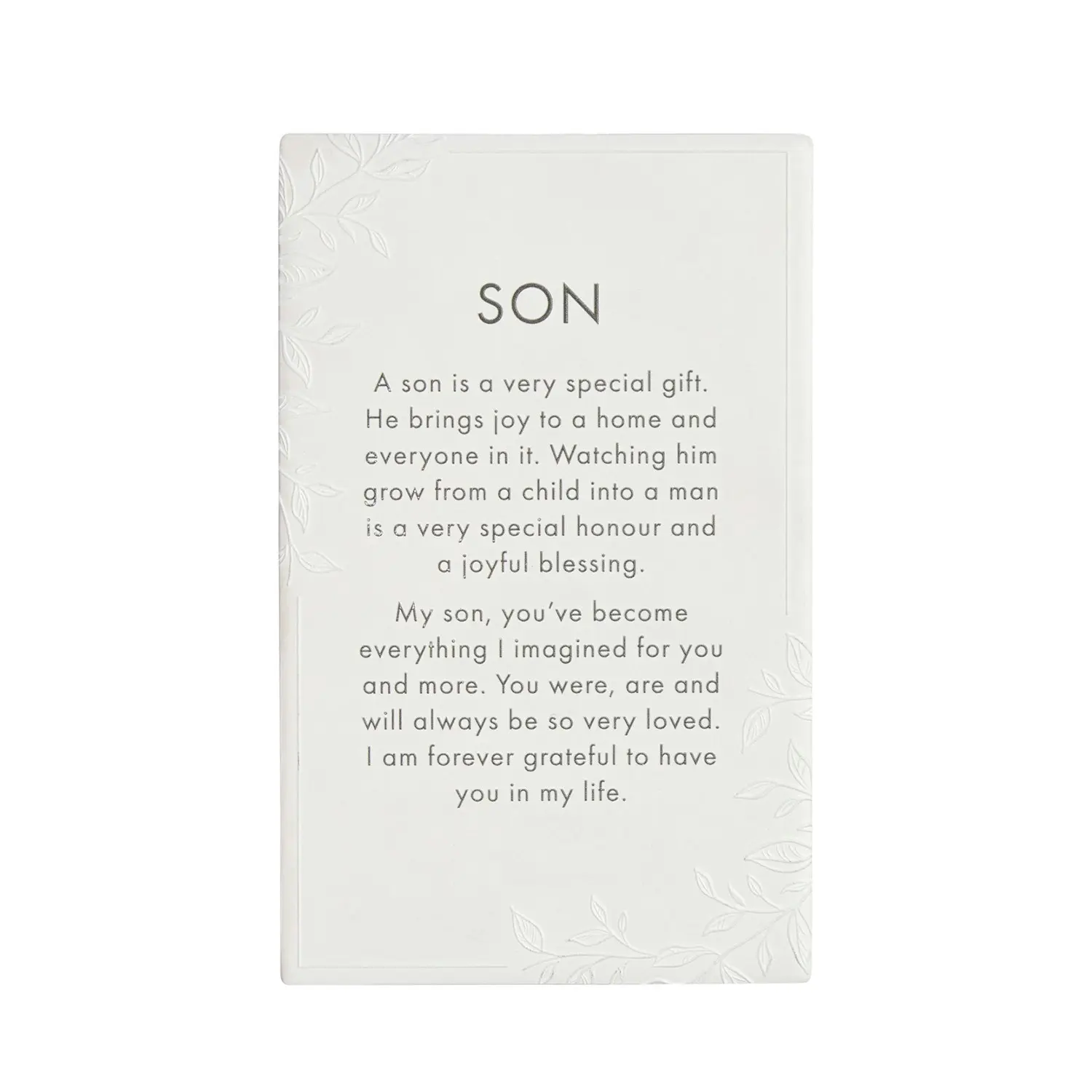 2x Splosh Precious Quote Son Ceramic Standing/Hanging Decor Verse White 10x16cm