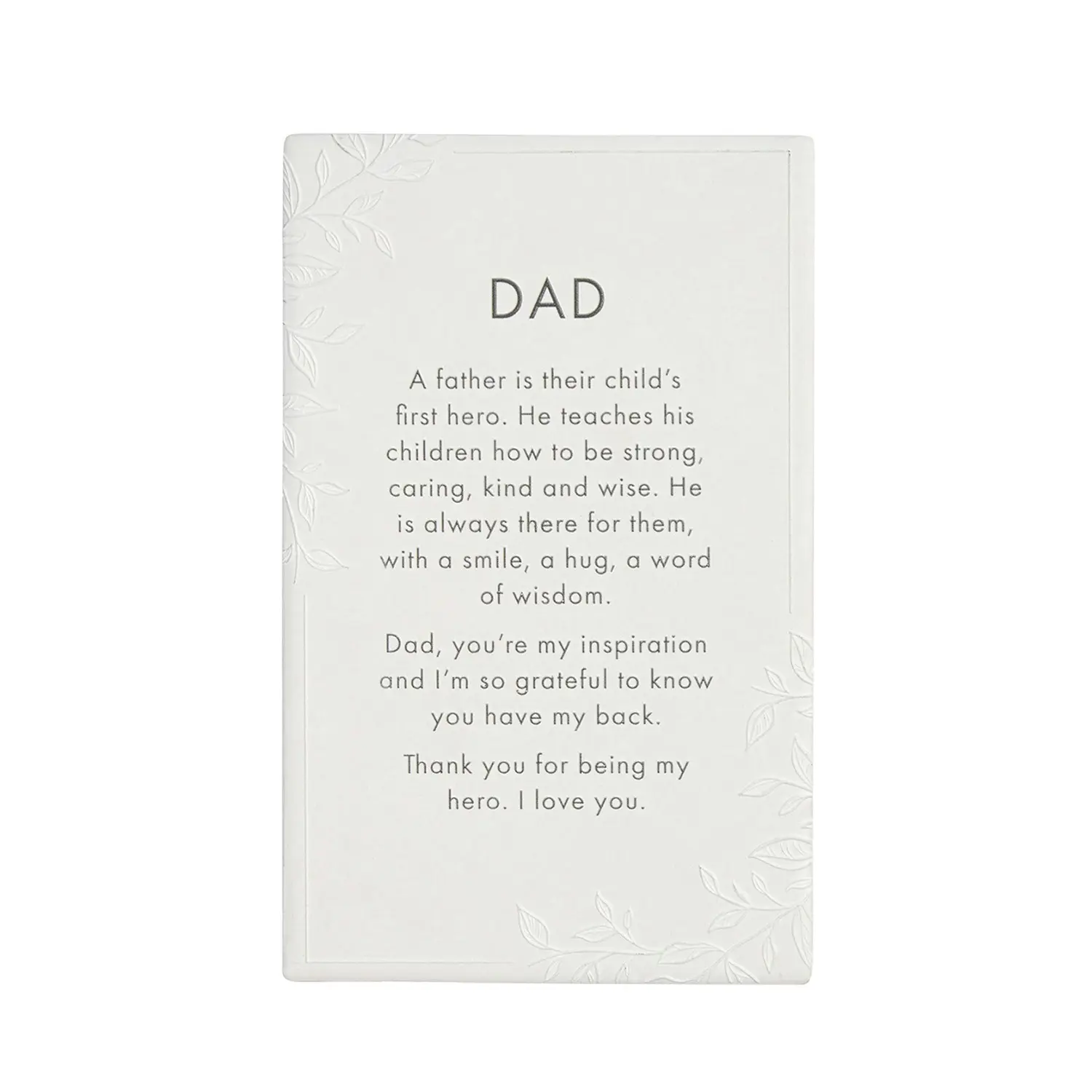 2x Splosh Precious Quote Dad Ceramic Standing/Hanging Father Verse White 16cm