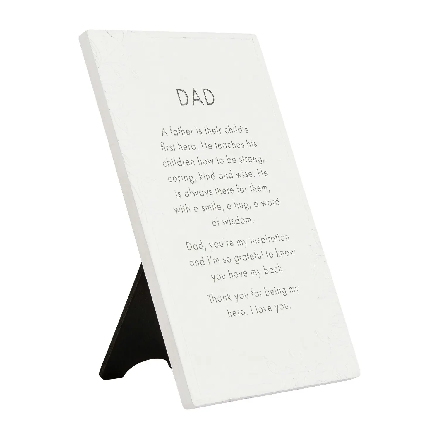 2x Splosh Precious Quote Dad Ceramic Standing/Hanging Father Verse White 16cm