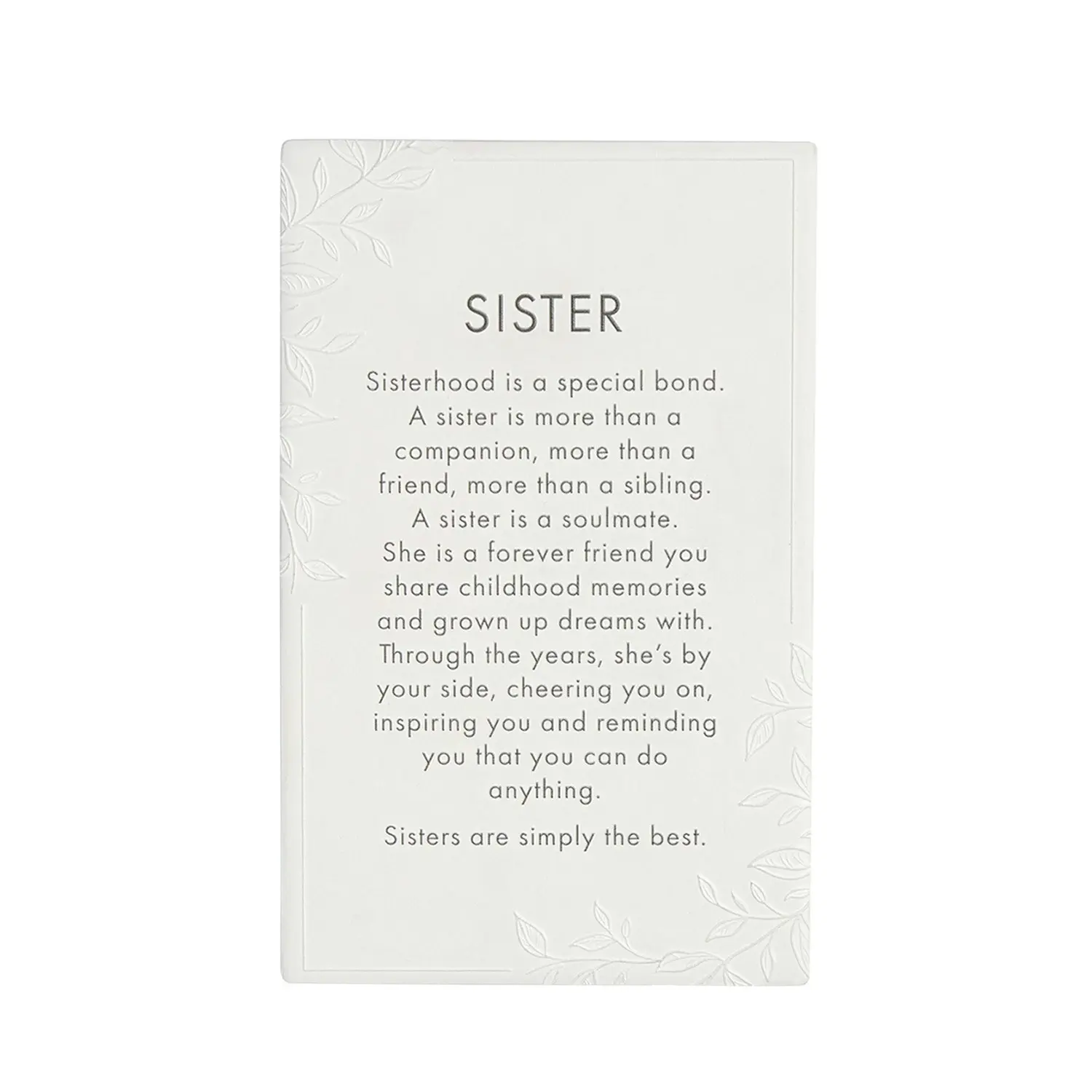 2x Splosh Precious Quote Sister Ceramic Standing/Hanging Decor Verse White 16cm