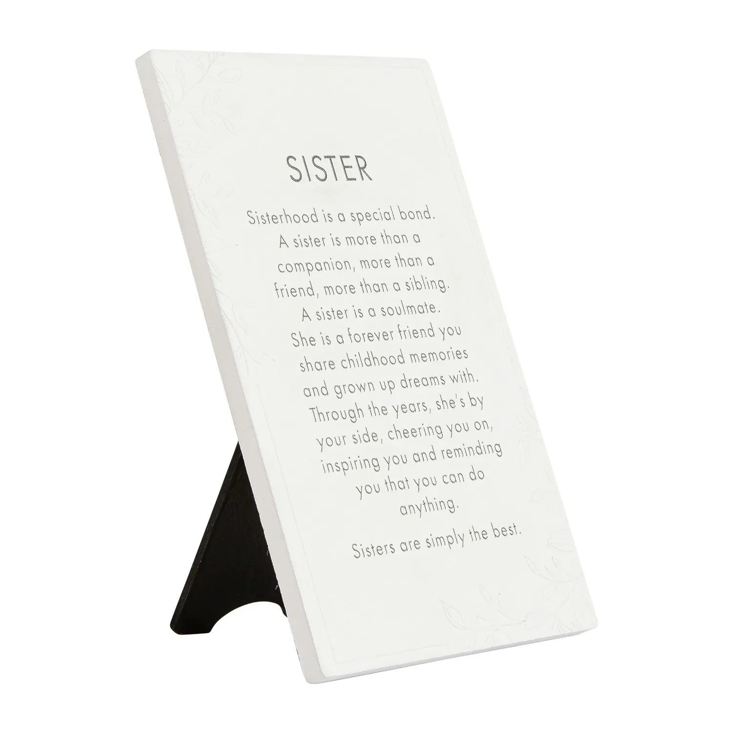 2x Splosh Precious Quote Sister Ceramic Standing/Hanging Decor Verse White 16cm