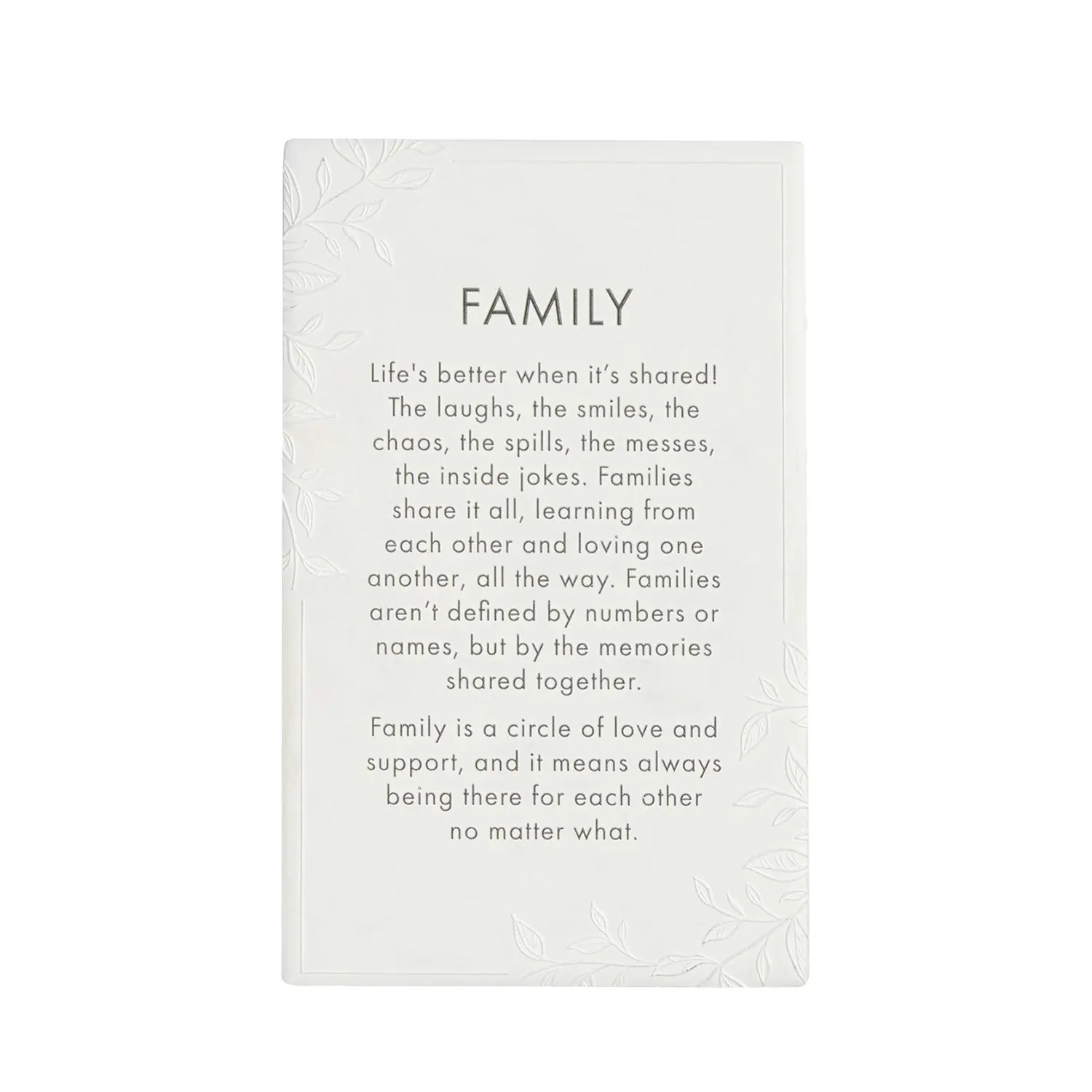 2x Splosh Precious Quote Family Ceramic Standing/Hanging Decor Verse White 16cm