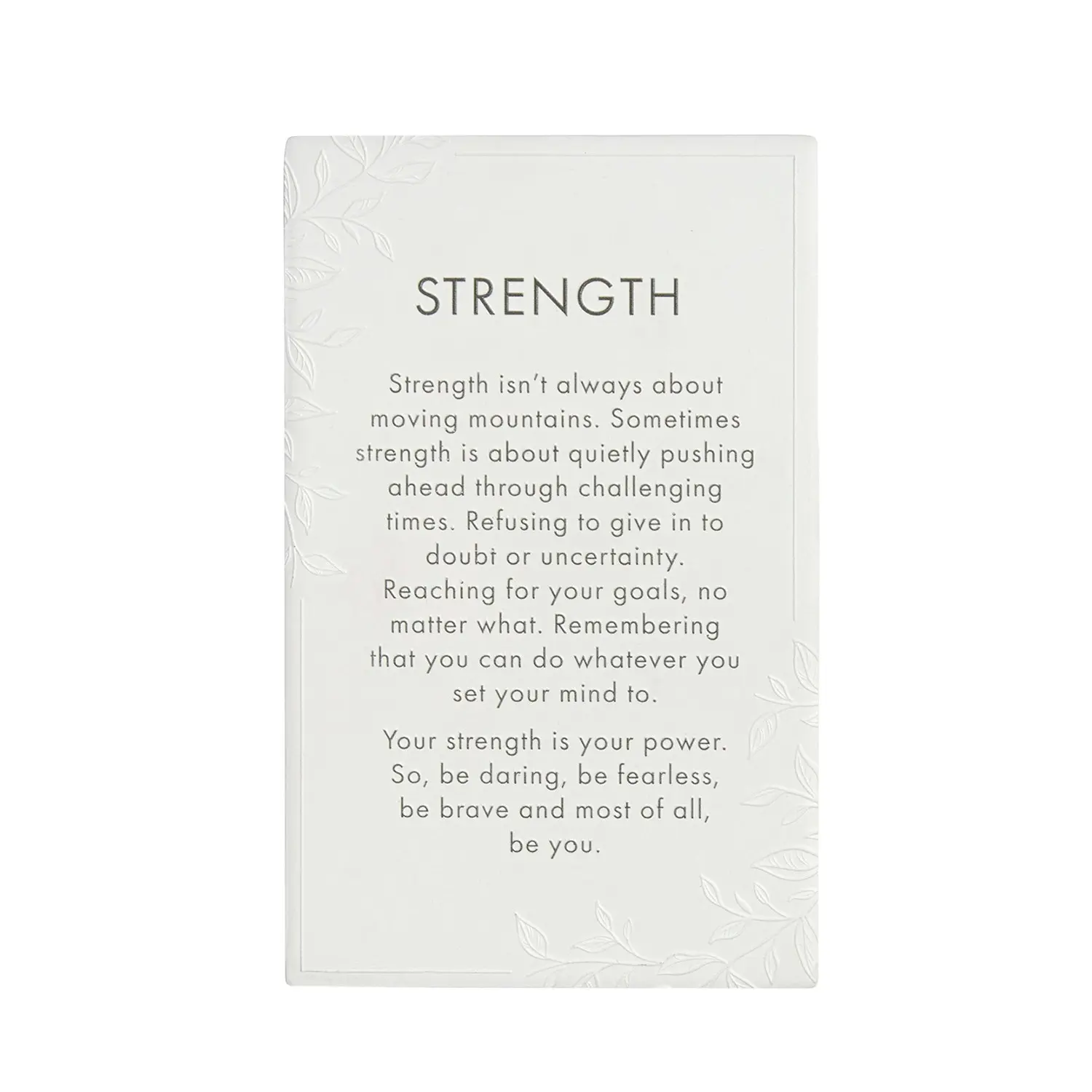 2x Splosh Precious Quote Strength Ceramic Standing/Hanging Verse Decor WHT 16cm