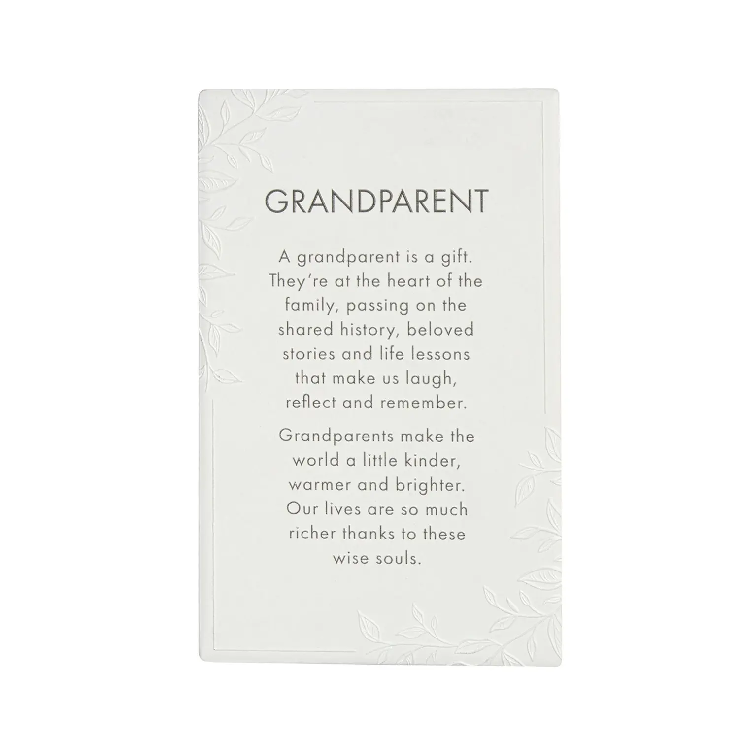 2x Splosh Precious Quote Grandparent Ceramic Standing/Hanging Decor White 16cm