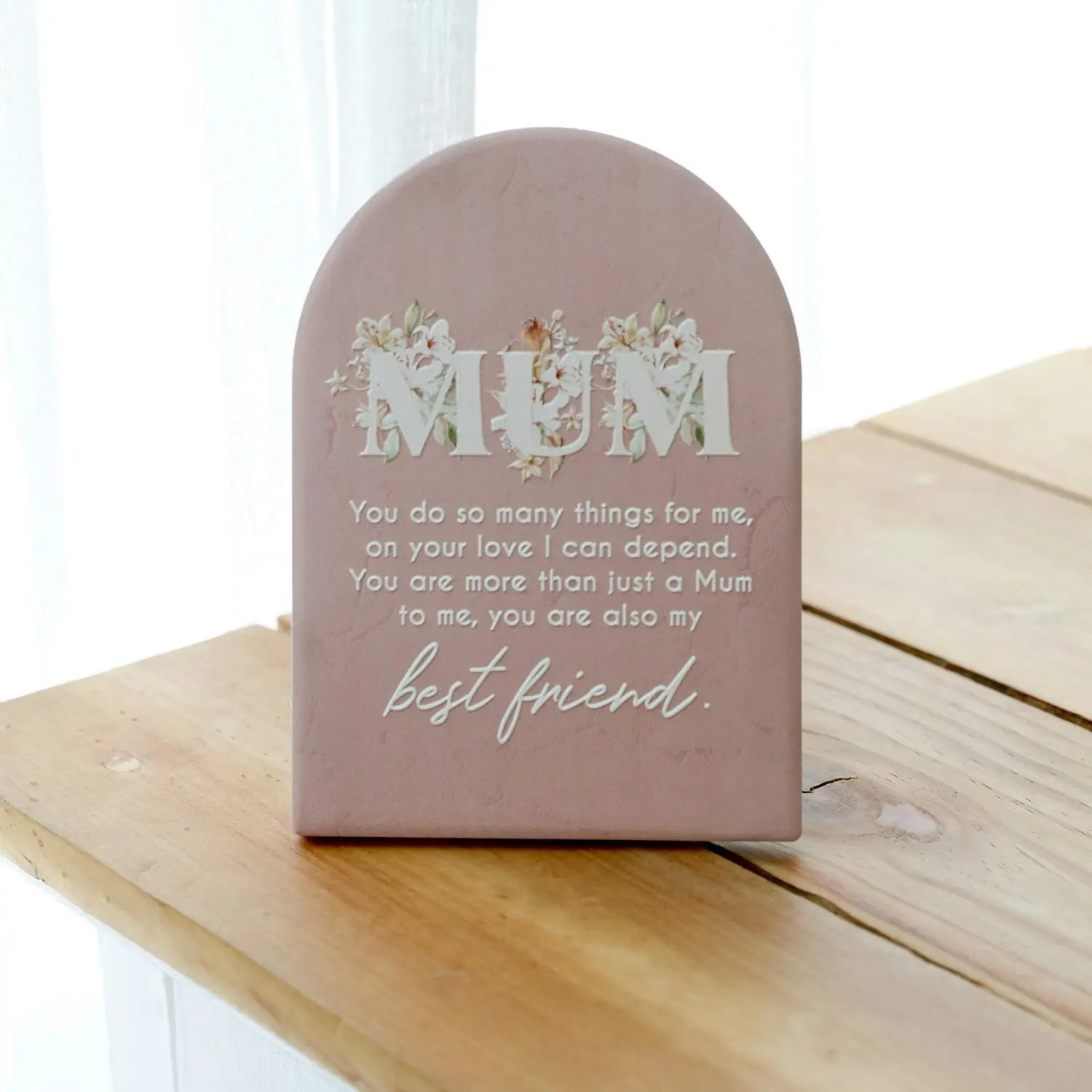 2x Splosh Mothers Day Best Friend Verse Quote Plaque Standing Tabletop 14cm