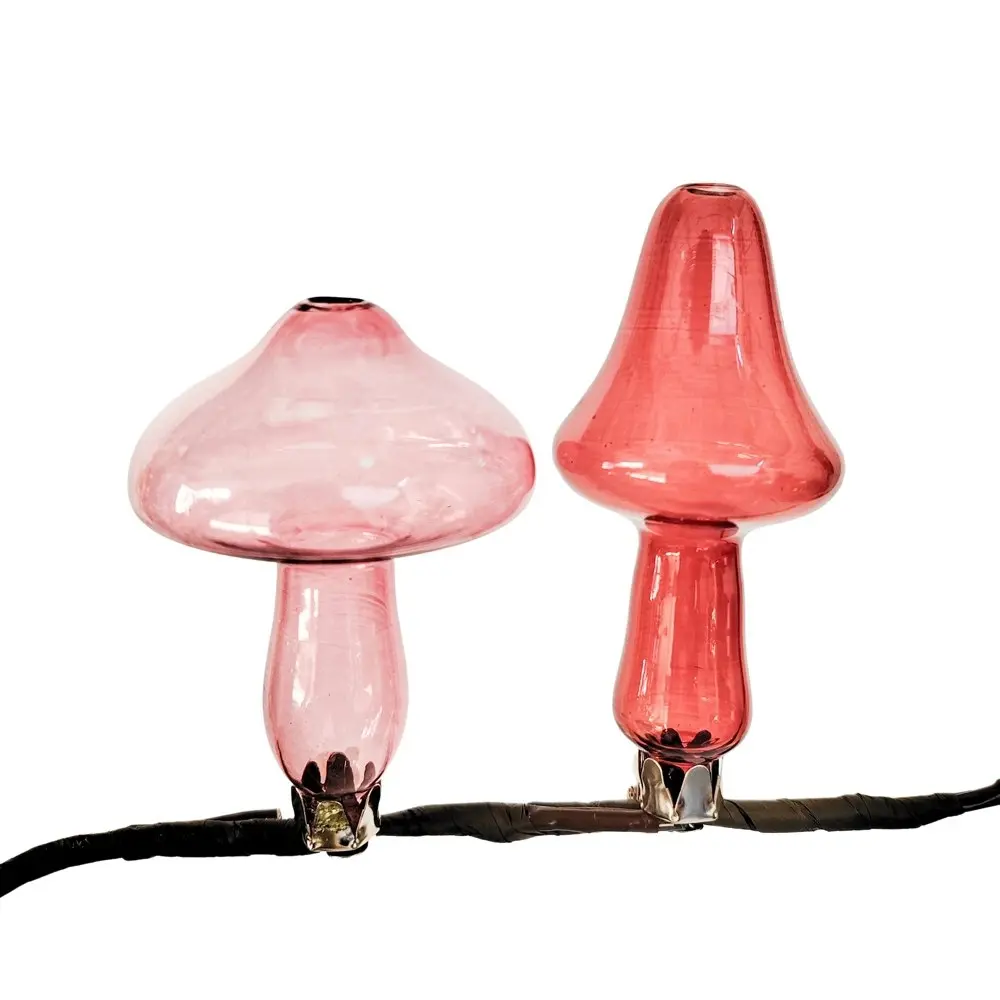 4pc Urban Products Kinkora Toadstool Clip Flower Vases Home Decor Pink