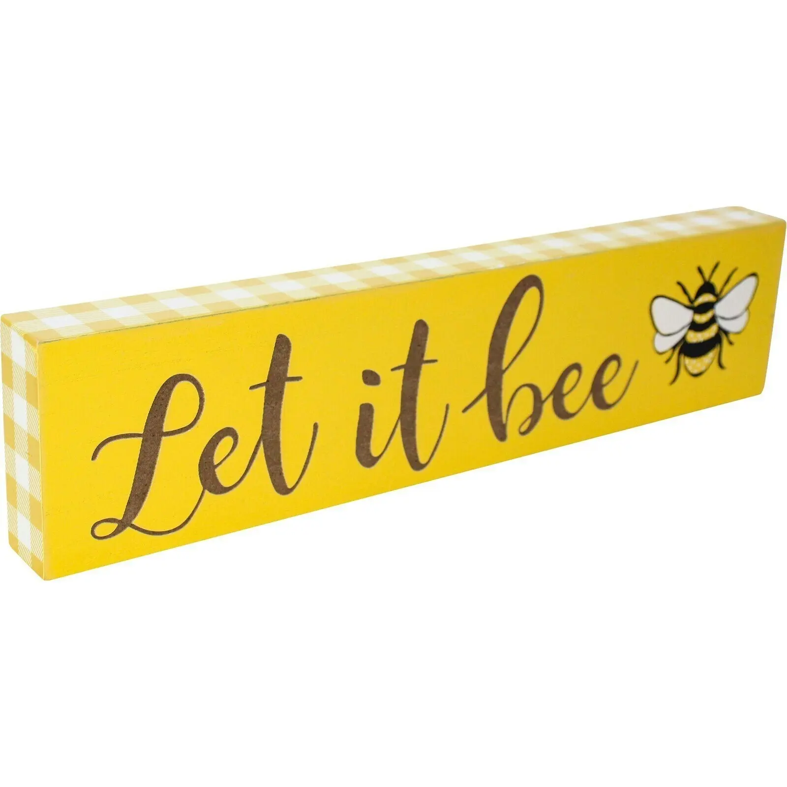 2x LVD 30cm MDF Let It Bee Sign Wall/Door Hanging Home Decor Plaque Display