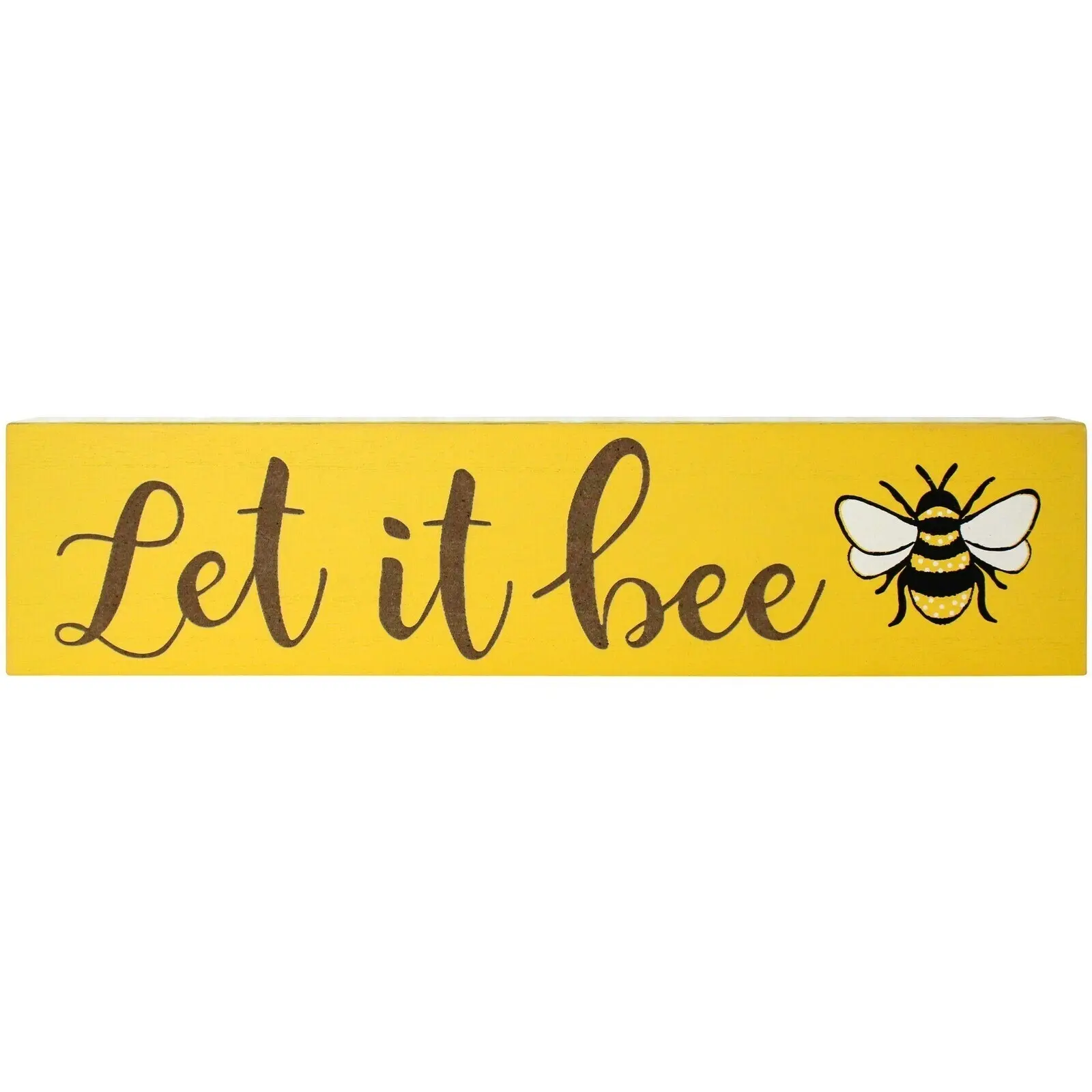 2x LVD 30cm MDF Let It Bee Sign Wall/Door Hanging Home Decor Plaque Display