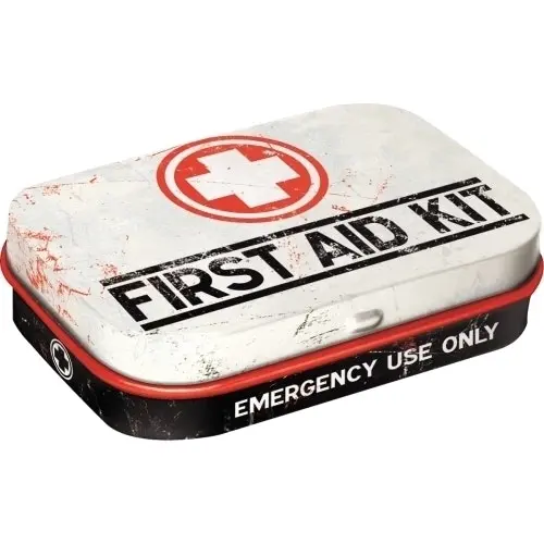 2x Nostalgic Art Mint Box 6cm Metal Tin First Aid Kit Fresh Breath Candy Mints