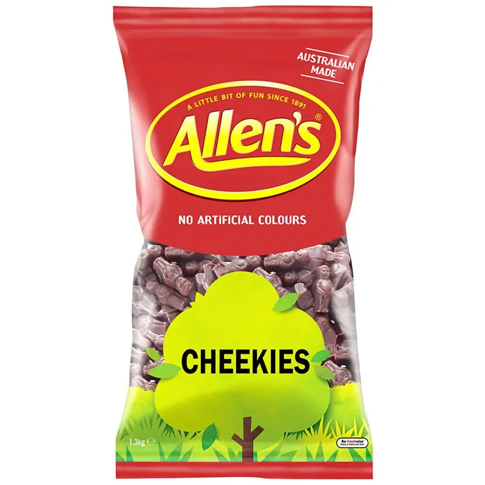 2x Allen's 1.3kg Cheekies Chocolate Flavoured Chewy Lolly/Candy Sweets Snack