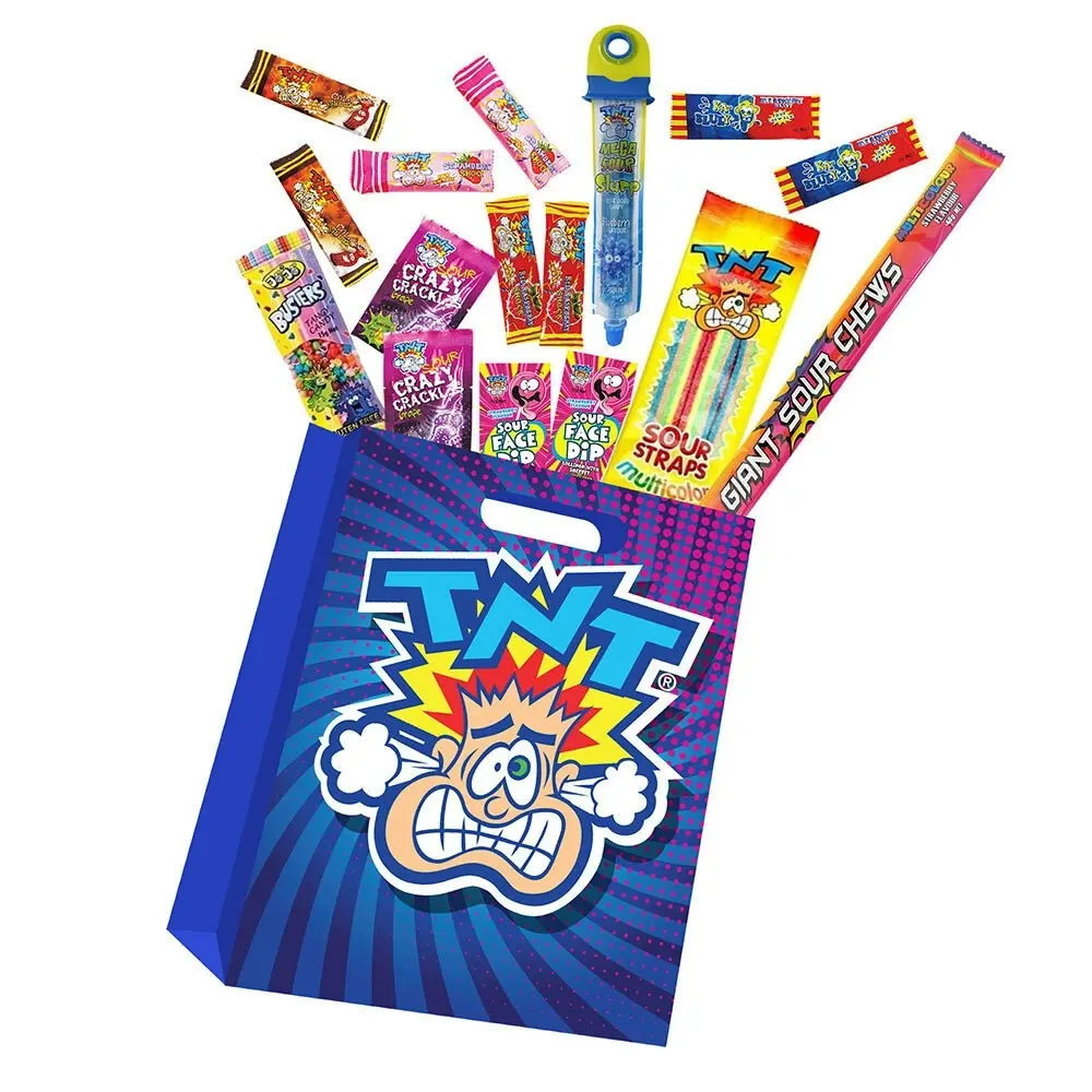 3PK TNT Ka Bluey Super Sour Lolly/Confectionery Variety/Assorted Kids Showbag