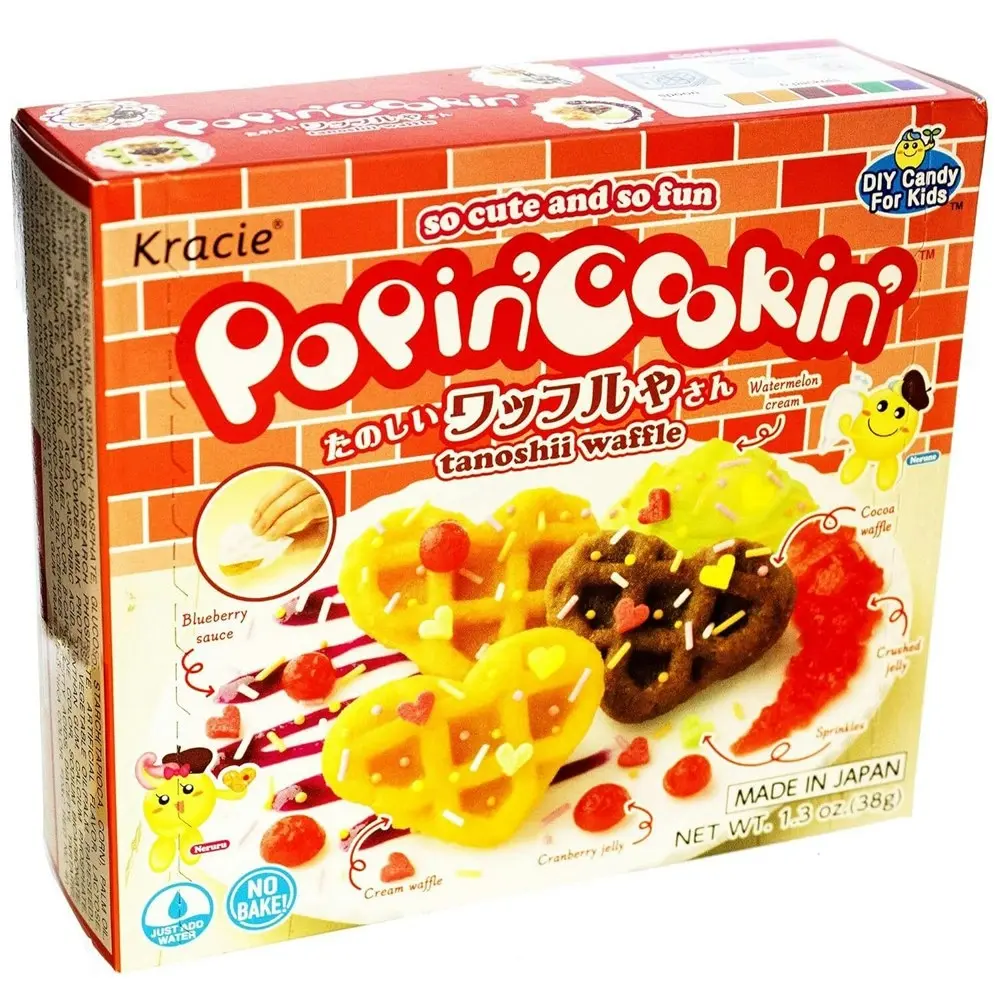 3x Kracie Popin' Cookin' DIY Waffle Japanese Candy Confectionery Sweets Kit