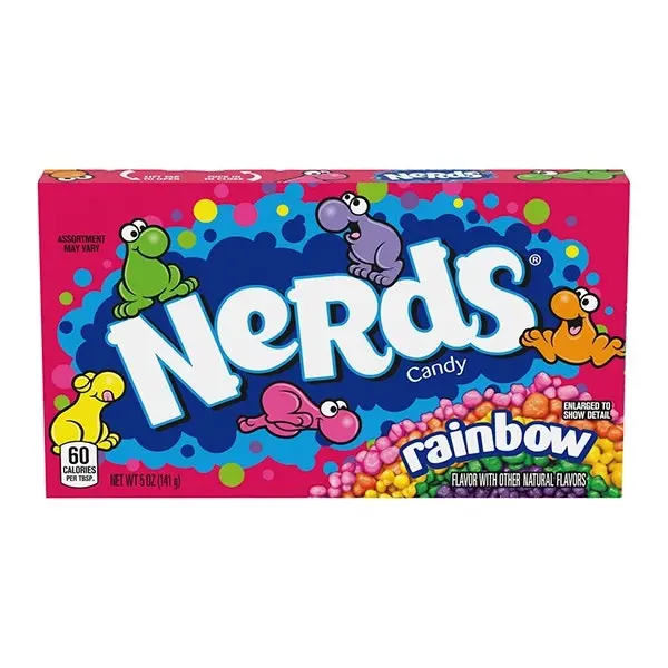 2x Wonka 141g Nerds Party Candies Theatre Tiny Tangy Crunchy Candy Box Rainbow