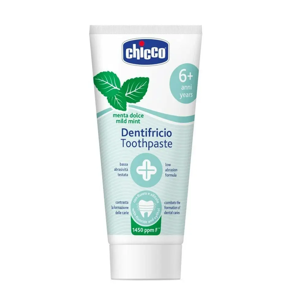 3x Chicco Nursing Kids/Children 50ml Toothpaste Dental Oral Care Mild Mint 6y+