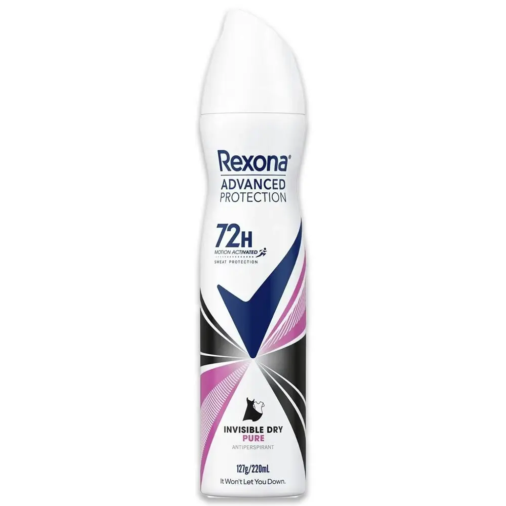 6pc Rexona Women's Advanced Protection Invisible Pure Antiperspirant 220ml