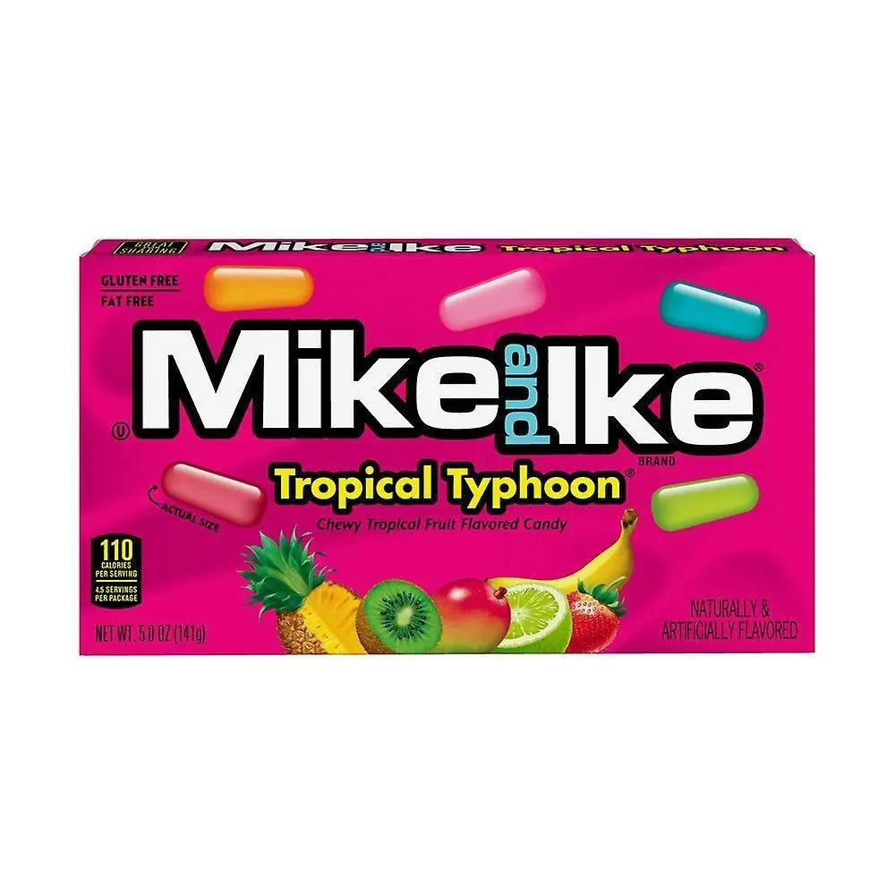 6x Mike & Ike Tropical Typhoon Confectionery Candy Lollies Sweets Box 120g