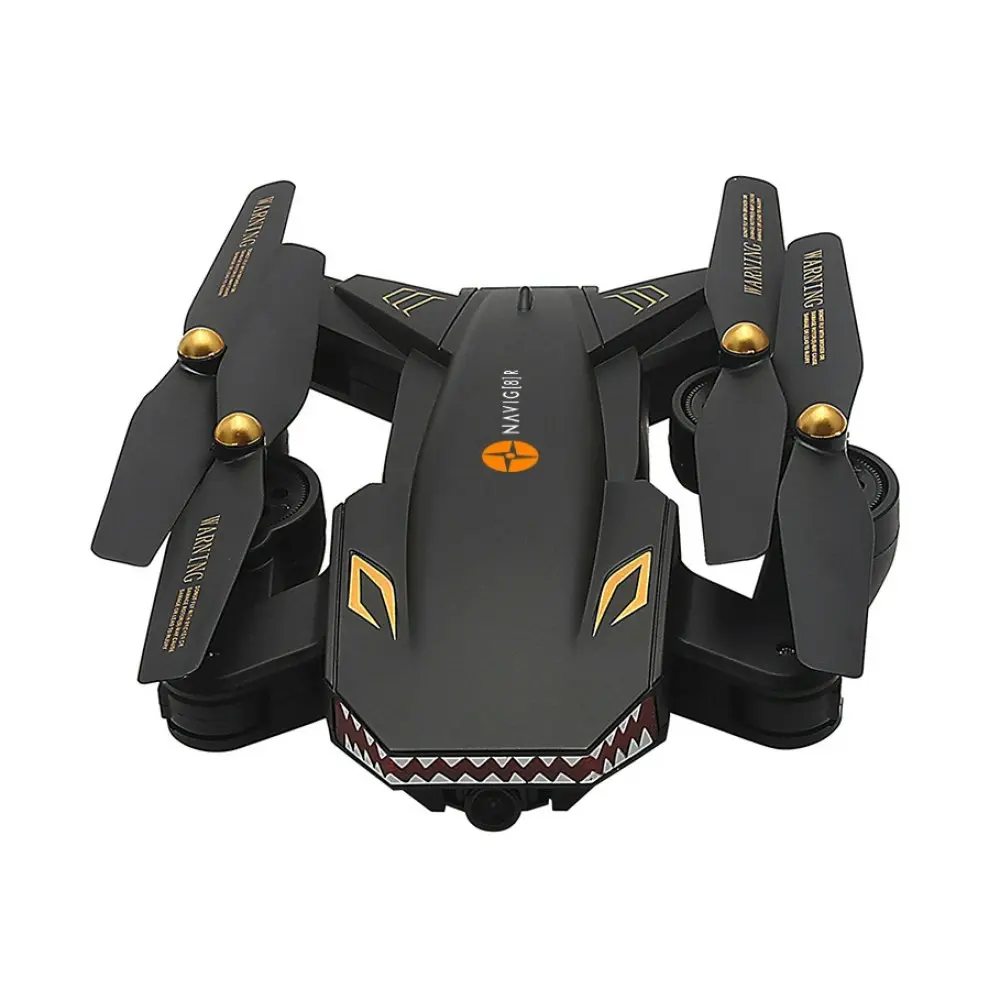 Navig8r Mako Foldable WiFi Drone w/ 720P HD Camera Aerial RC Quadcopter Black