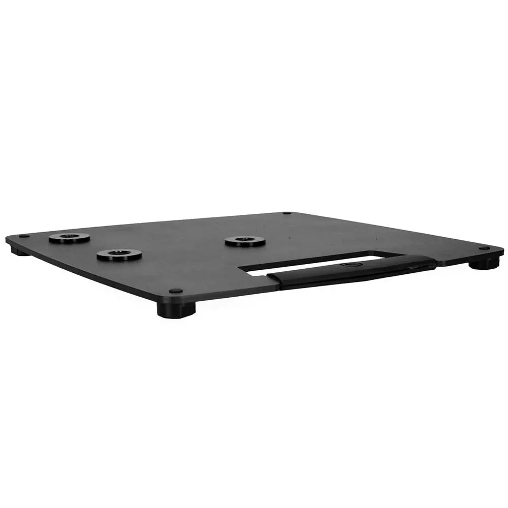 Gravity WB431CB Compact 390mm Square Steel Base Plate For Speaker Pole Black