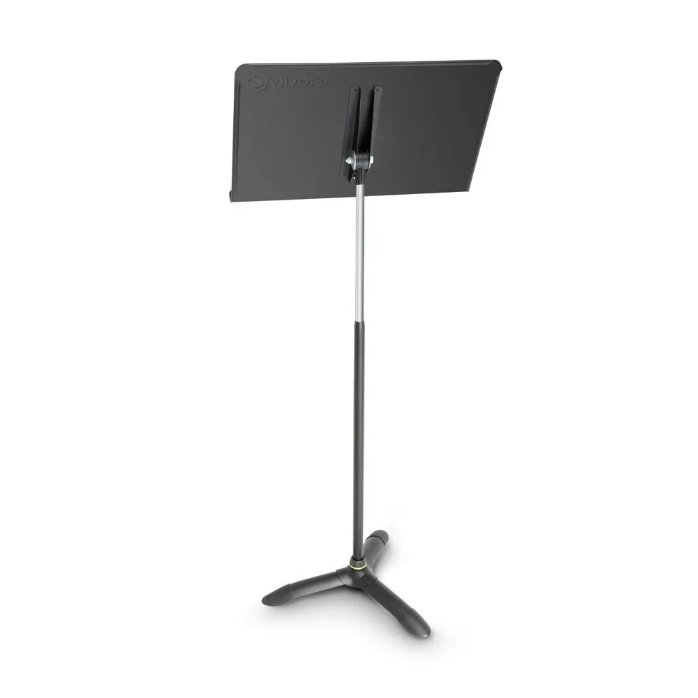 Gravity NSORC1 Orchestra 120cm Music Stand Holder Storage w/Aluminium Desk Black