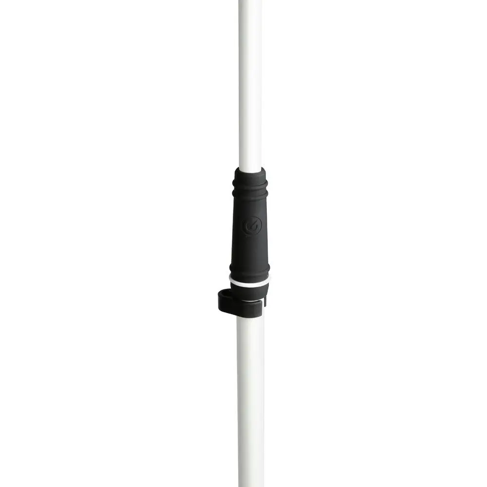 Gravity MS23W Straight 160cm Microphone Steel Stand/Pole w/ Round Base White