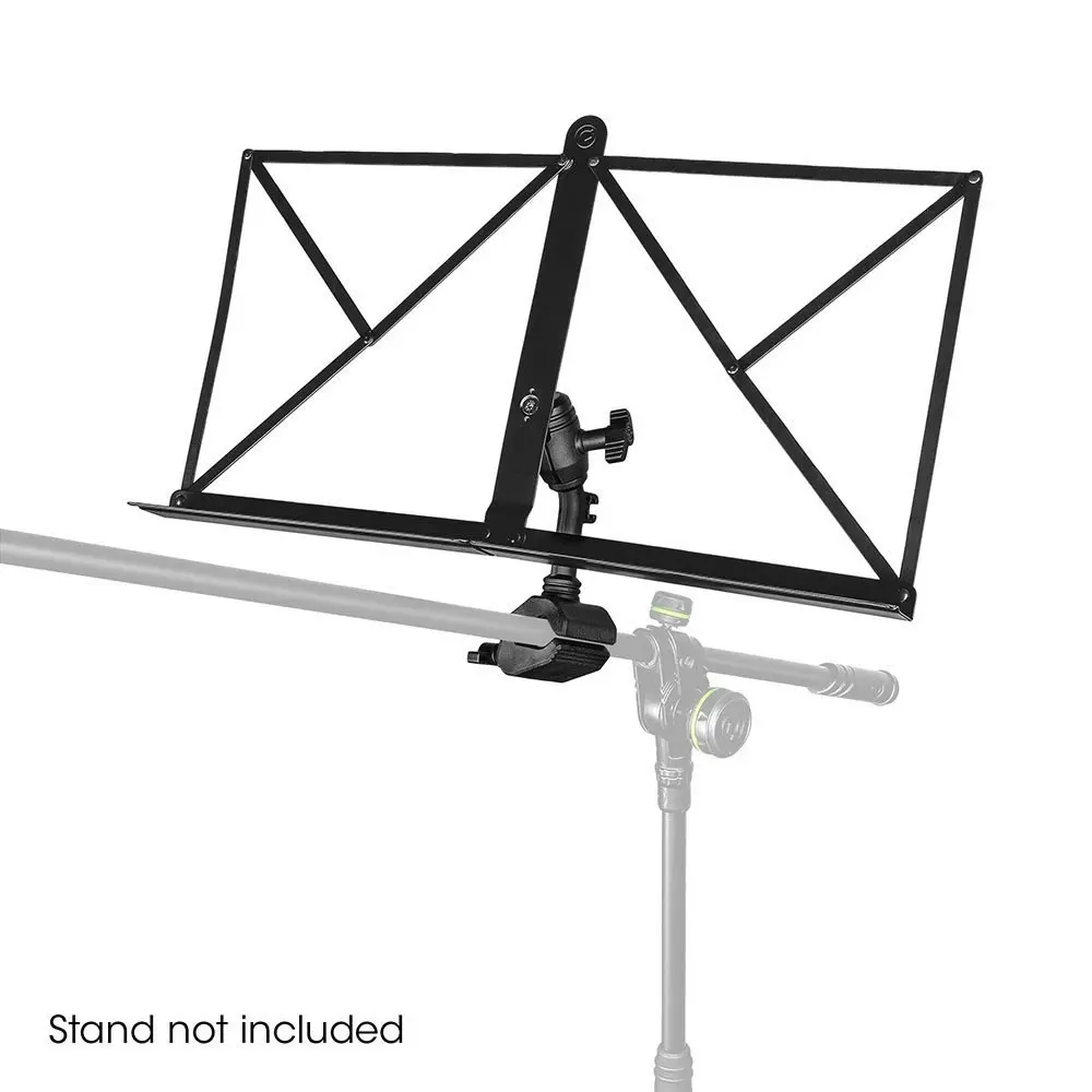 Gravity NSMS03 Foldable 46.5cm Traveler Music Sheet Holder For Mic Stand Black