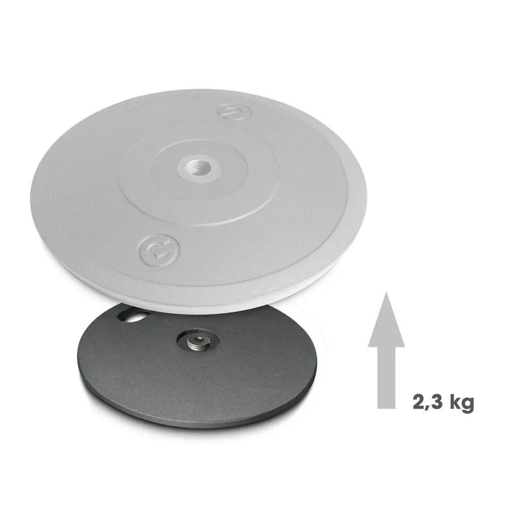 Gravity MS2WP Floor Weight Plate For Round Base Microphone Stands/Pole Black