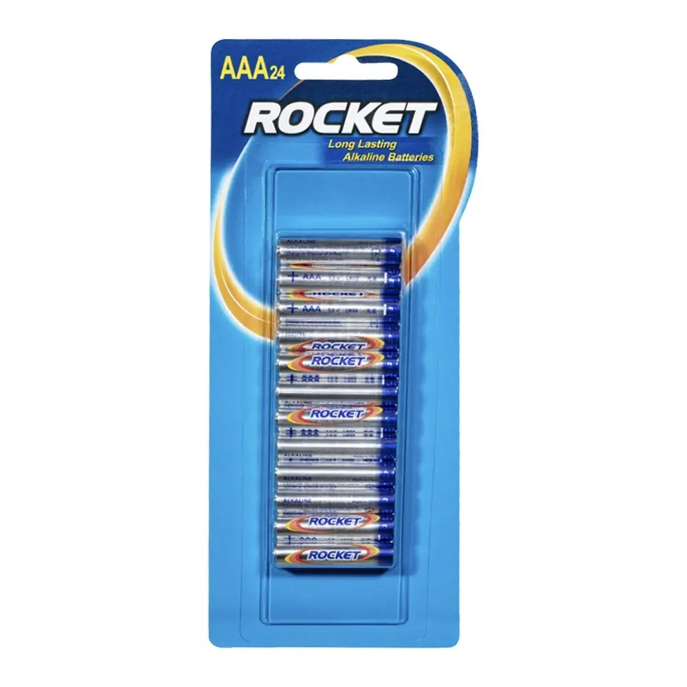 2x 24pc Rocket AAA 1.5V Multi-Purpose Long Lasting Alkaline Battery/Batteries