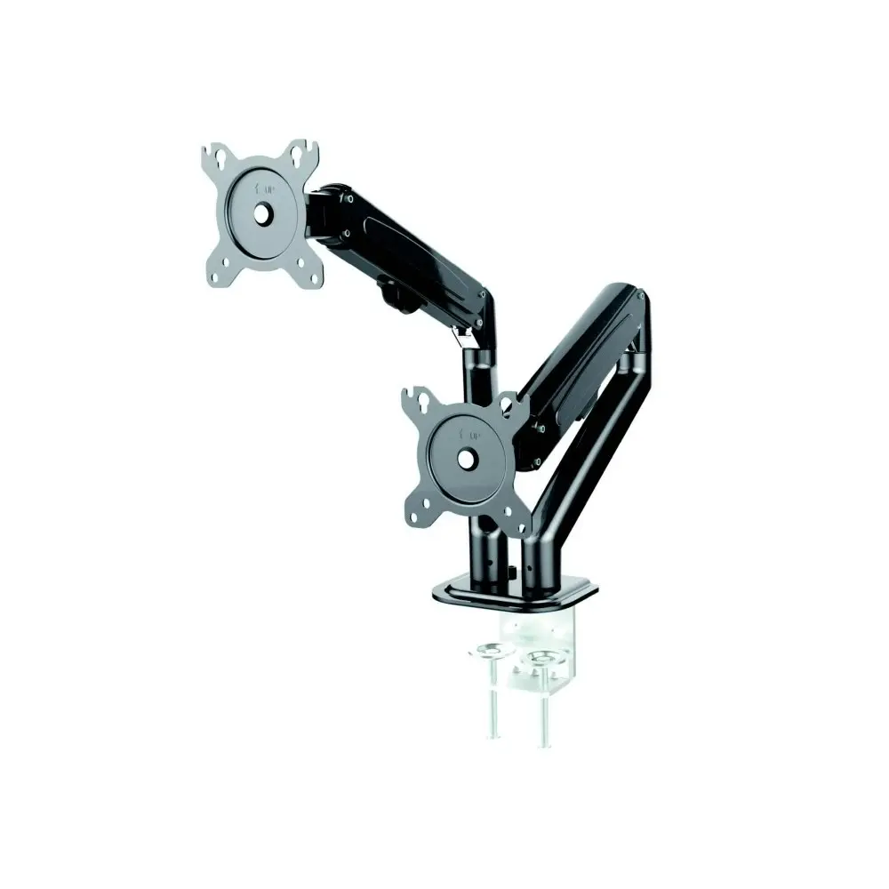 Monster Adjustable Dual Arm Monitor Mount VESA 75/100mm For 27" Screens Black