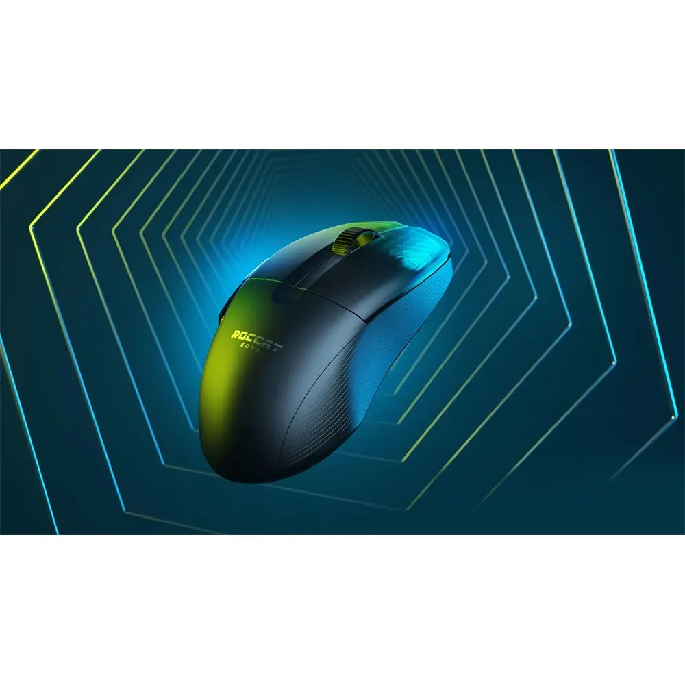 Roccat Kone Pro Air Wireless/Bluetooth 19K Optical Mouse w/ Rapid Charge Black