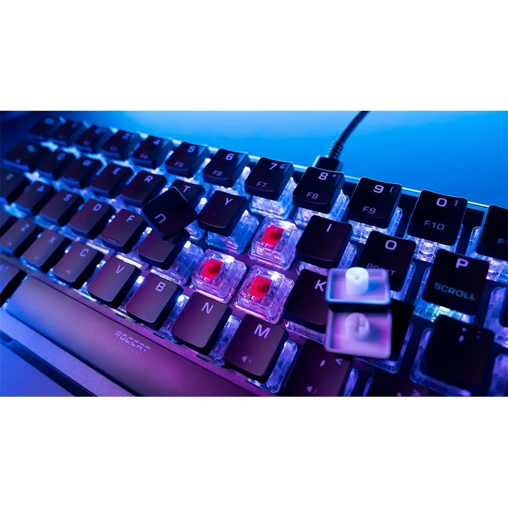 Roccat 1000Hz Vulcan II Mini Swarm Aluminum Gaming Keyboard RGB Lighting Black