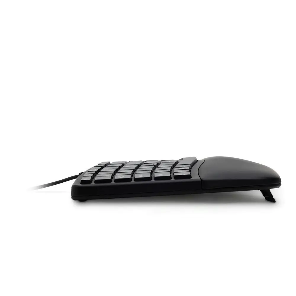 Kensington Wired Ergo Keyboard w/ Built-In Cushioned Wrist For Desktop/PC Black