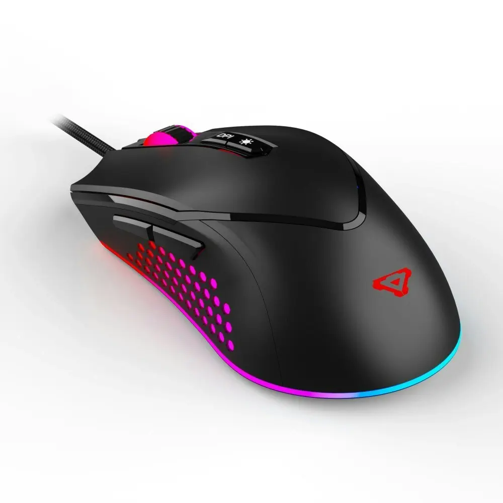 Laser Gaming 1.5m RGB M801 Wired Mouse 8000 DPI For Laptop/Computer PC Black