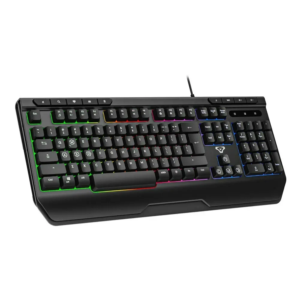 Laser Gaming LED Full Size Wired Keyboard MBK701 For PC/Laptop Computer Black