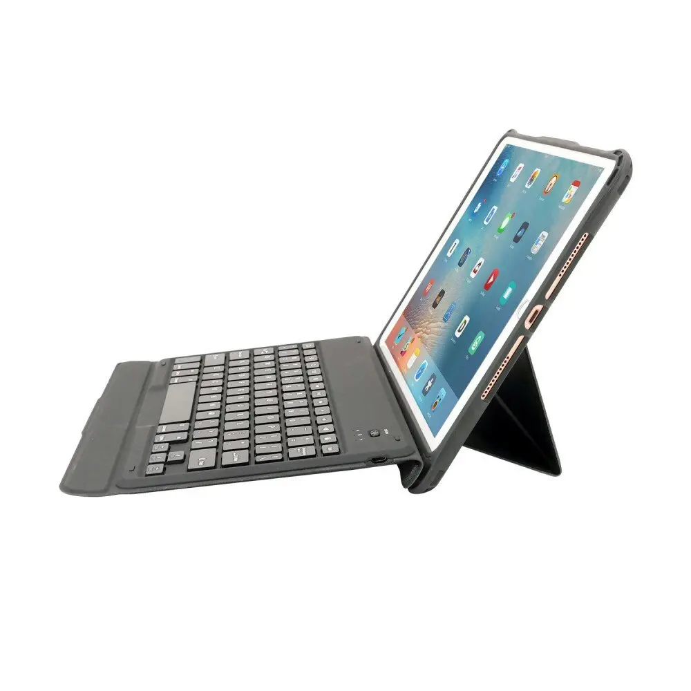 Laser Case Cover w/ Wireless Bluetooth Keyboard Detachable For iPad 10.2'' Black