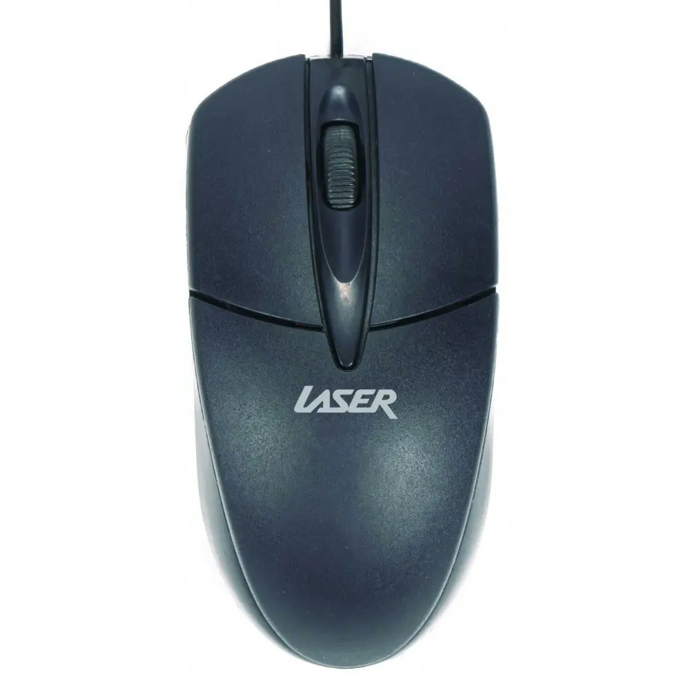 2pc Laser Wired USB-A Office Keyboard & Mouse Combo For PC/Laptop Computer Black