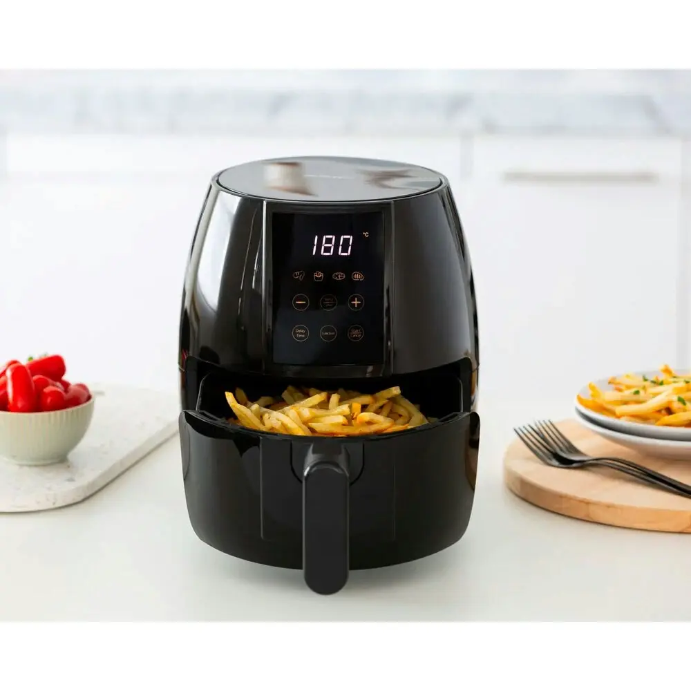 Healthy Choice 3L Black Digital Air Fryer w/200°C, Non-Stick & Removable Basket