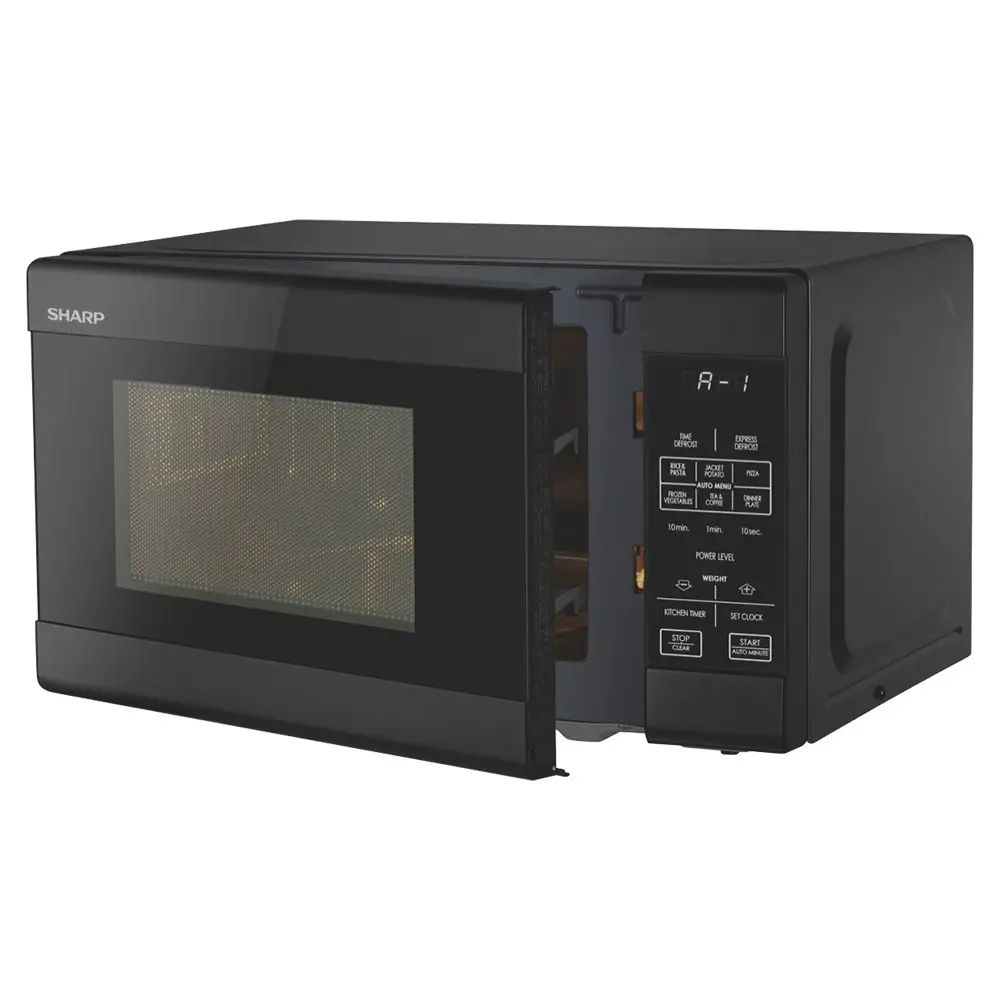 Sharp R211DB 20L Microwave Oven 750W Kitchen/Food Cooking/Re Heating/Defrost BLK