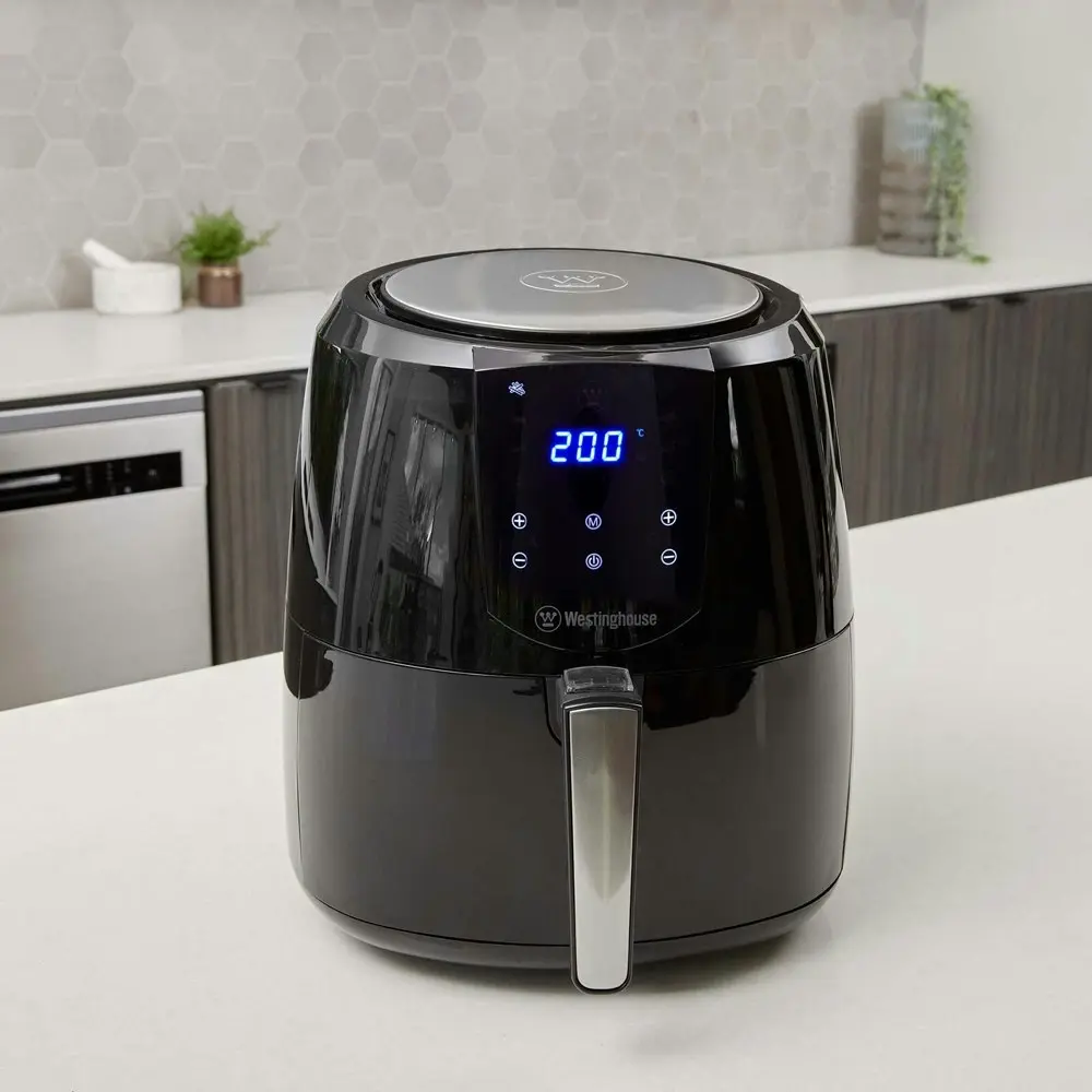 Westinghouse 1800W/200°C Digital Air Fryer Benchtop Kitchen Oven Black 5.2L