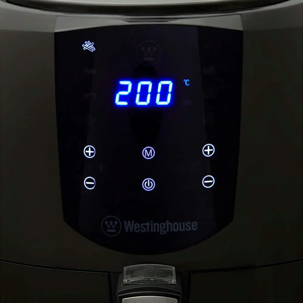 Westinghouse 1800W/200°C Digital Air Fryer Benchtop Kitchen Oven Black 5.2L