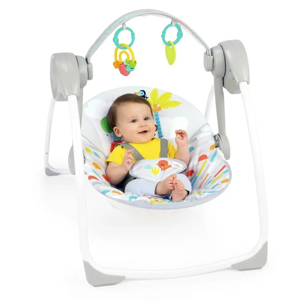 Bright Starts Playful Paradise Portable Baby Newborn Infant Swing Rocker  0- 9m