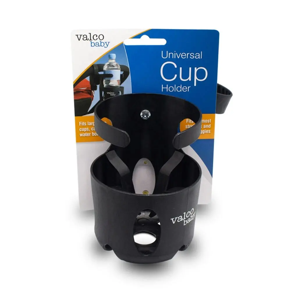 Valco Baby Universal Cup Drink Holder/Storage for Prams/Stroller Pushchair Black