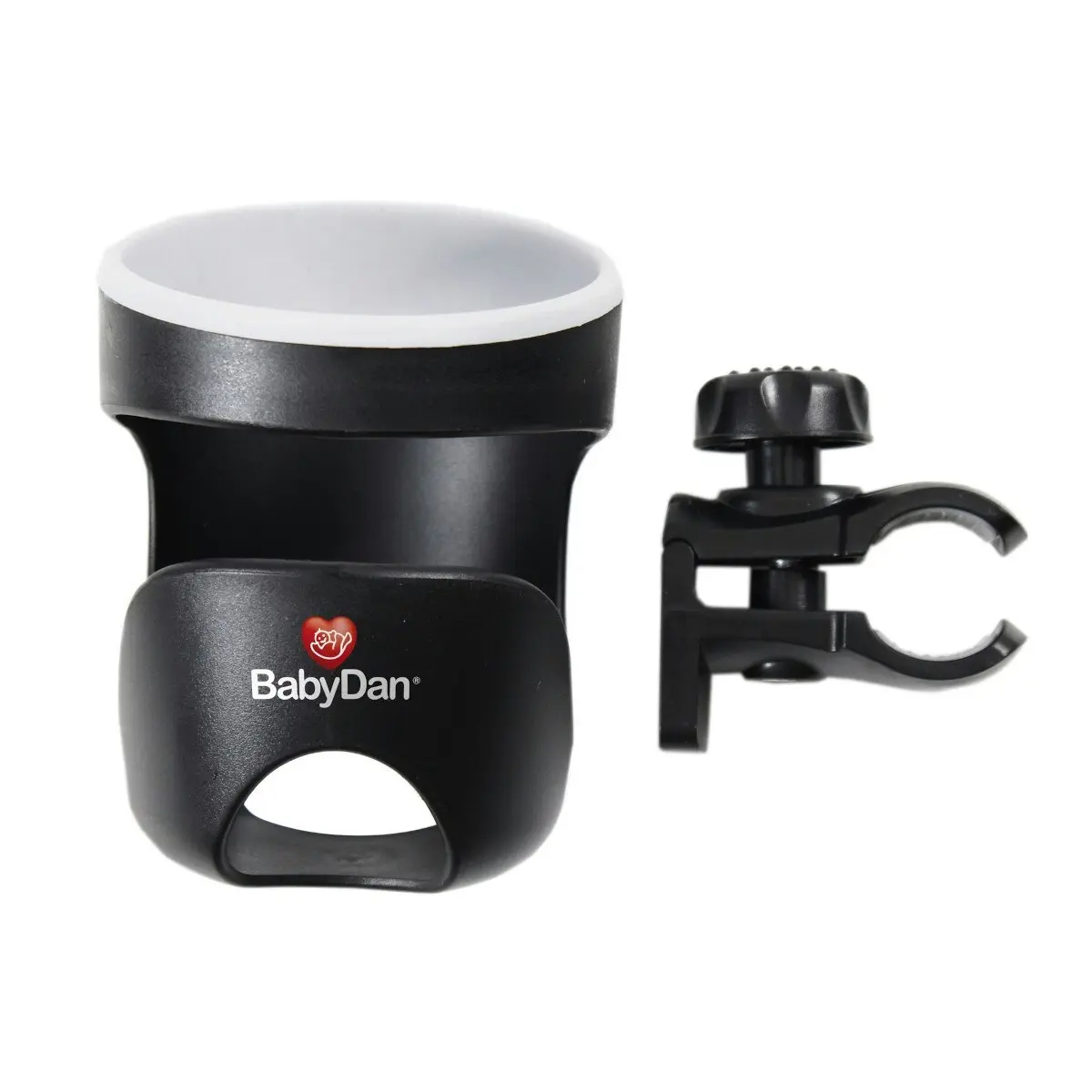 BabyDan Premium Cup/Bottle Holder Rack Storage For Infant/Toddler Stroller Black