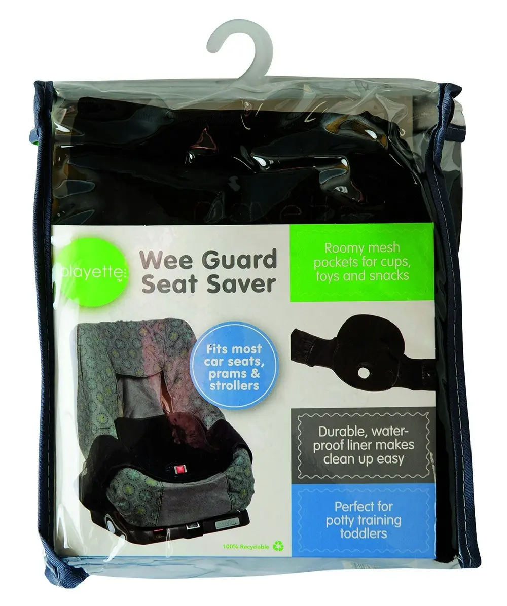 Playette Waterproof Wee Guard Seat Saver Protector For Car Seats/Strollers Black