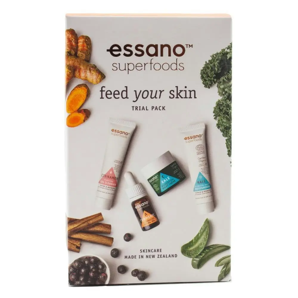 2x 4pc Essano Superfoods Feed Your Skin Women Facial Care Skin Pamper Trial Pack