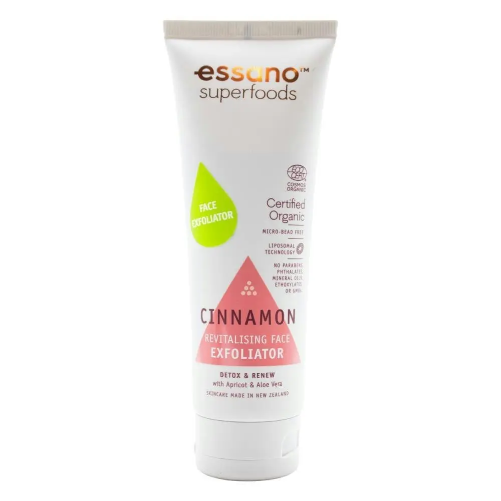 3x Essano Revitalising Face Exfoliator Superfoods Detox & Renew Cinnamon 100ml