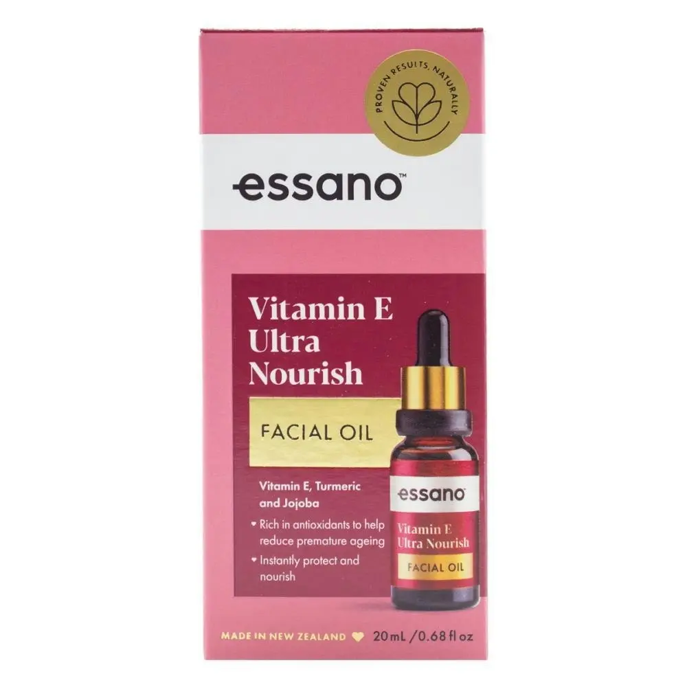 6x Essano Vitamin E Ultra Nourish Facial Oil Vitamin E Tumeric & Jojoba 20ml