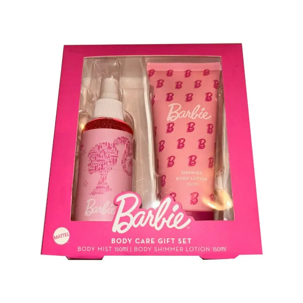 2x Barbie Body Care Range Kids Body Mist/Shimmer Lotion Skin Care Gift Set 6y+