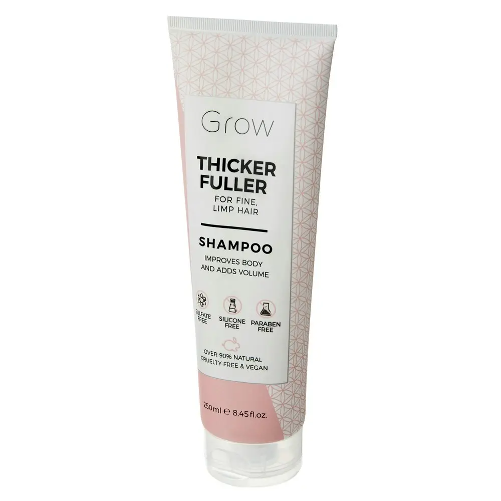 Grow Thicker Fuller 250ml Volume Shampoo Hair/Scalp Care For Fine/Limp Strand